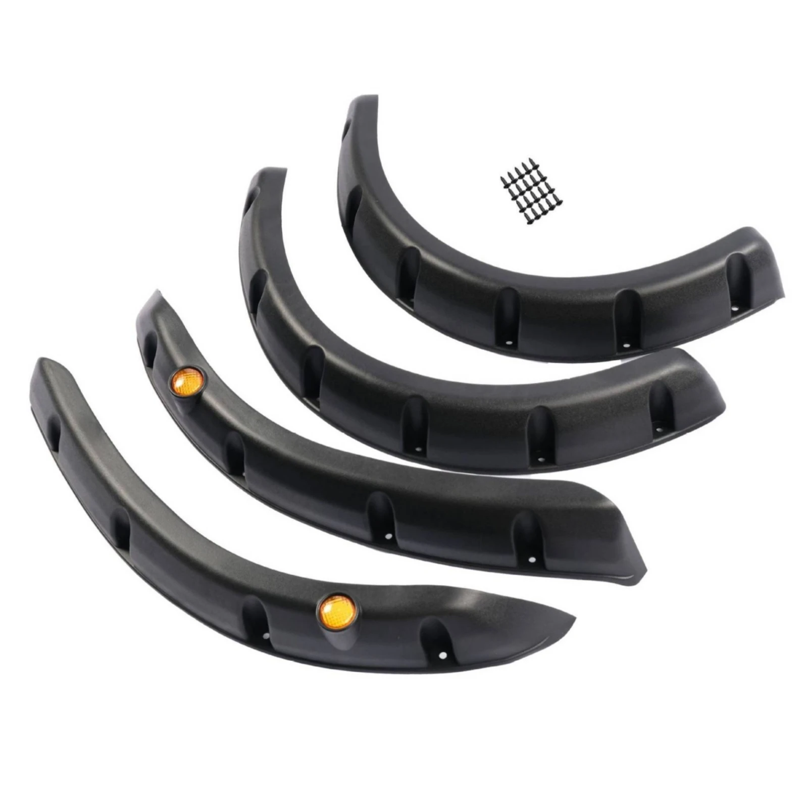 4 Pieces Golf Cart Wheel Arch Cover Flare Textured Wheel Arch Cover Flare with Mounting Screws Auto Part Long-Lasting