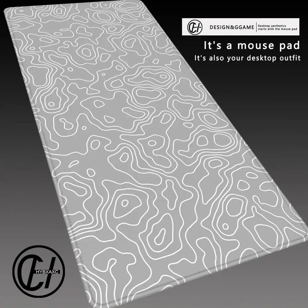 Topographic map Mouse Pads XXL Anime Mousepad Computer Gamer Lock Edge Table Pad Large Keyboard Mouse Pad Natural Rubber Carpet