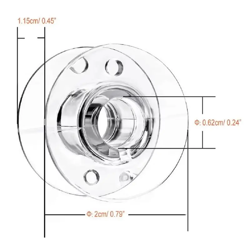 Bobines en plastique ABYN-25PCS 68001389 pour PFAFF Ambition 620 / 630 Creative 1.5 SINGER C430 SE340 Legacy