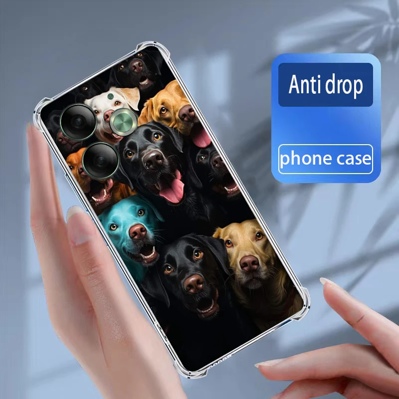 لحالات Tecno Pova 6 Pro غطاء ناعم من السيليكون الشفاف من مادة TPU جراب هاتف Coque Capa Bumper