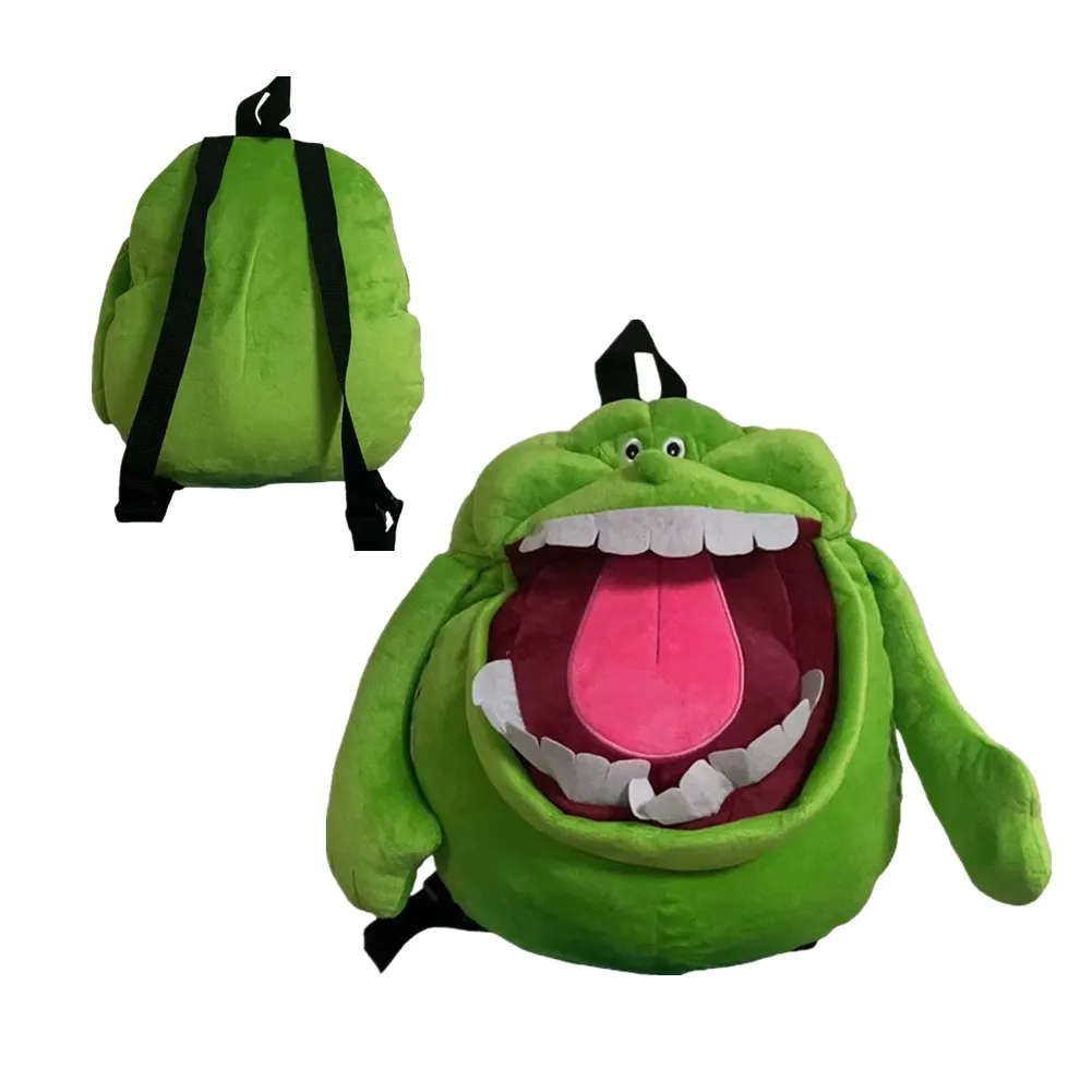 Slimer Ruck sack Cosplay 3D Print Bag Plush Backpack Anime Cartoon School Shoulder Bag Birthday Xmas Gifts For Adult Kids