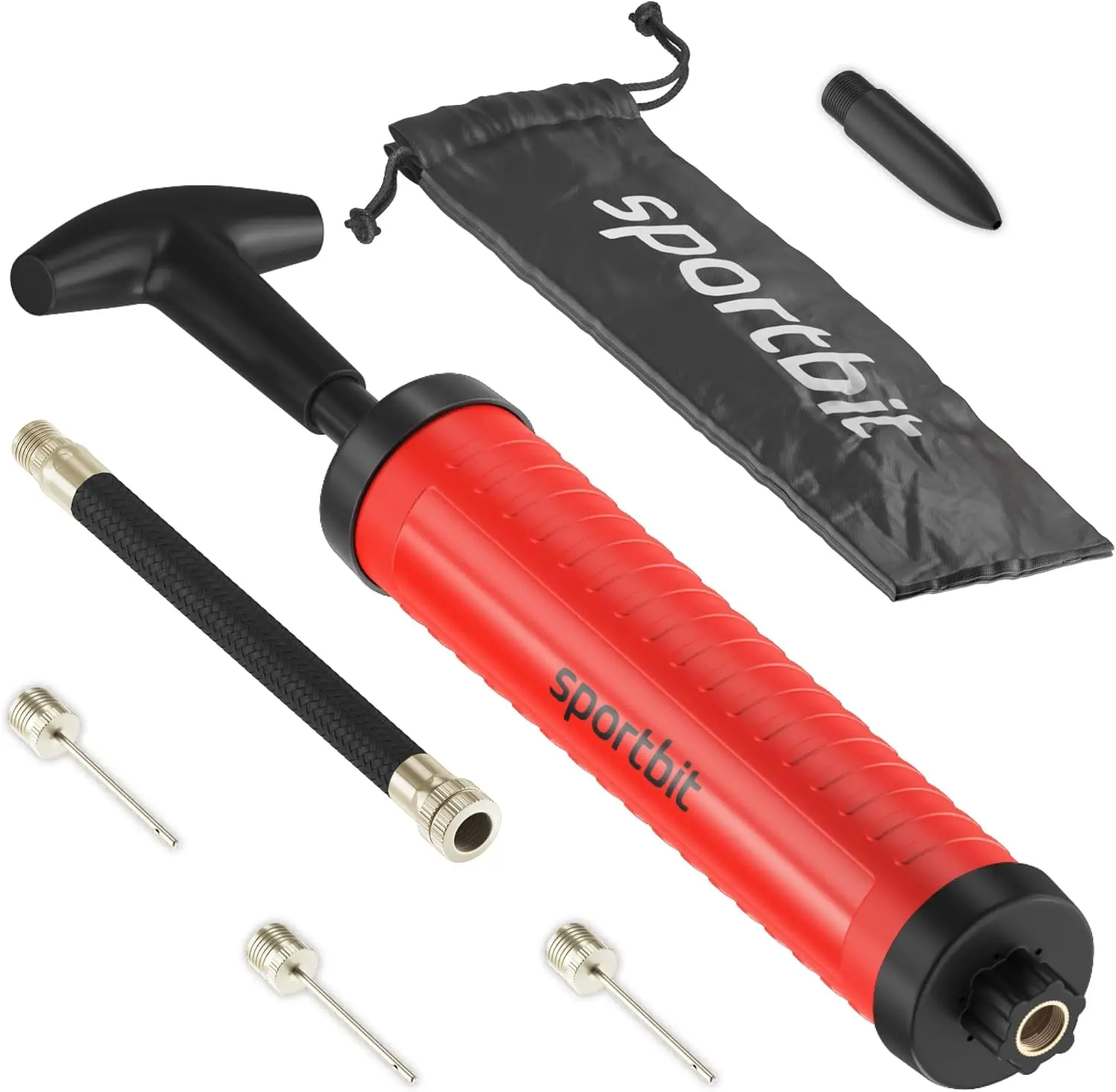 

Universal Ball Pump for Basketball, Soccer, Volleyball & More - Compact Hand Pump with Dual Action Inflation