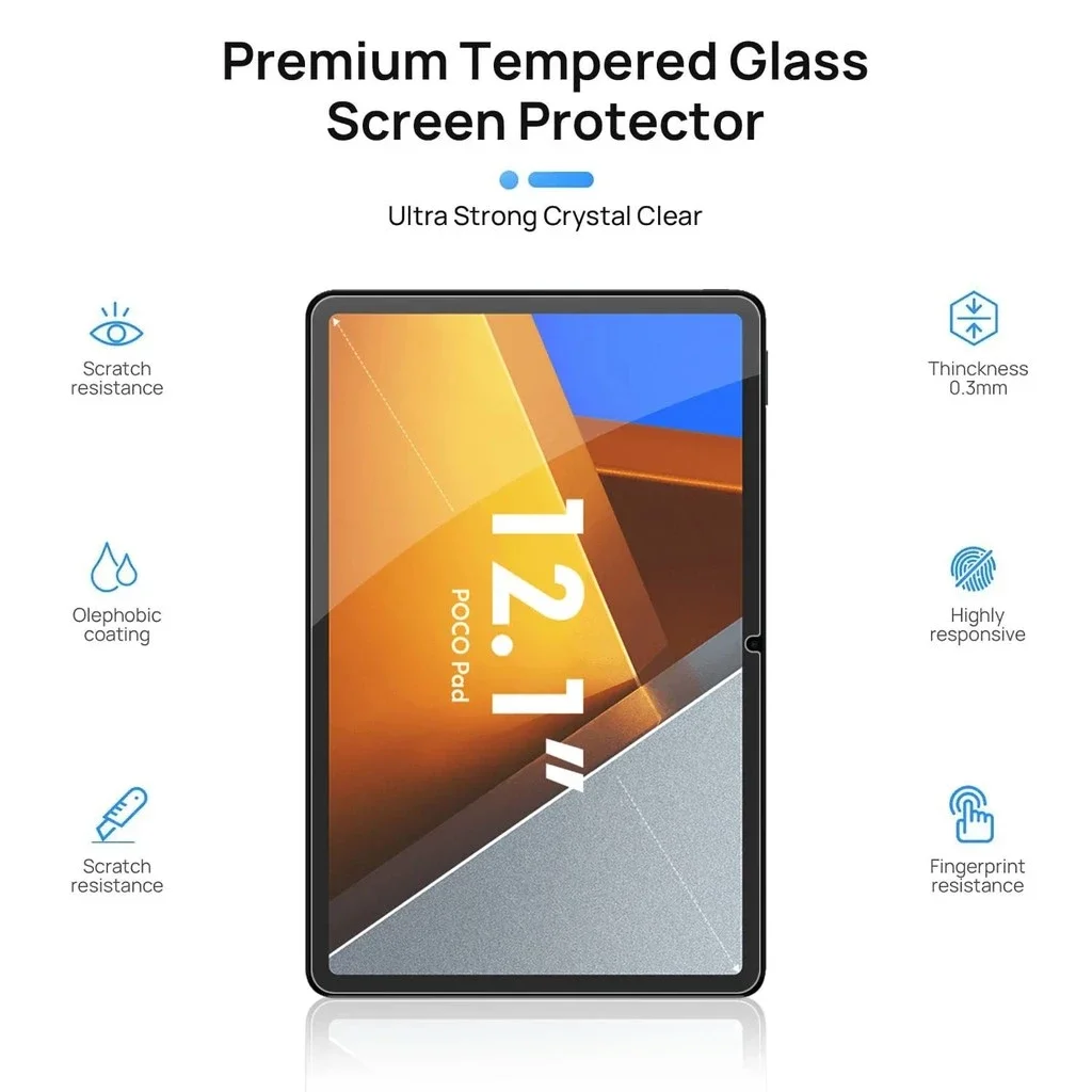 2PCS Glass film for Xiaomi Redmi Pad Pro 12.1 2024 12.1'' tablet tempered glass protective screen protector