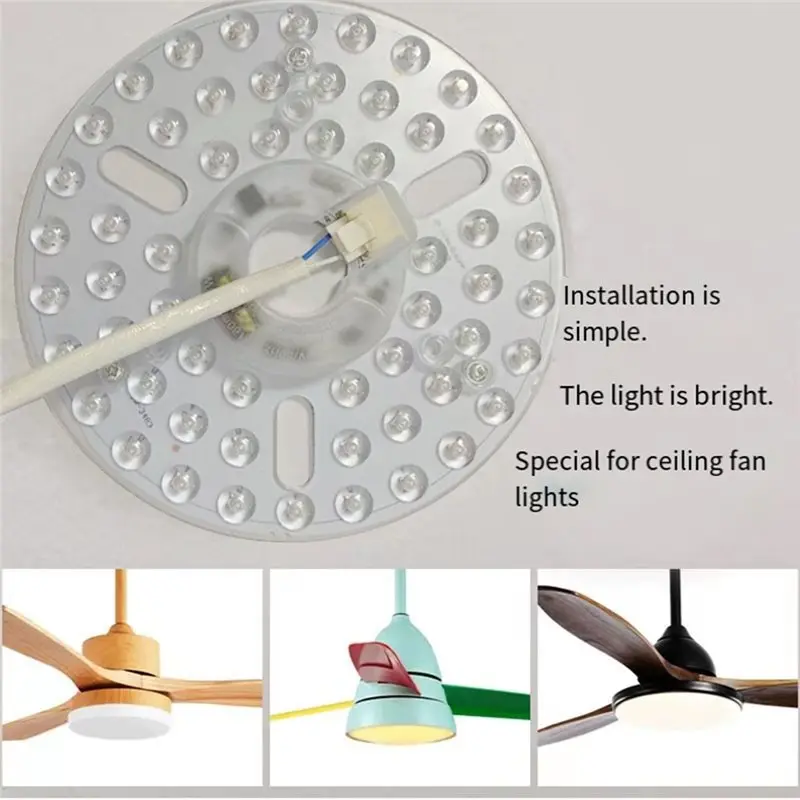 BAAN-6.2 بوصة مروحة السقف ضوء التحديثية عدة مروحة السقف ضوء استبدال لوحة مستديرة 220 فولت