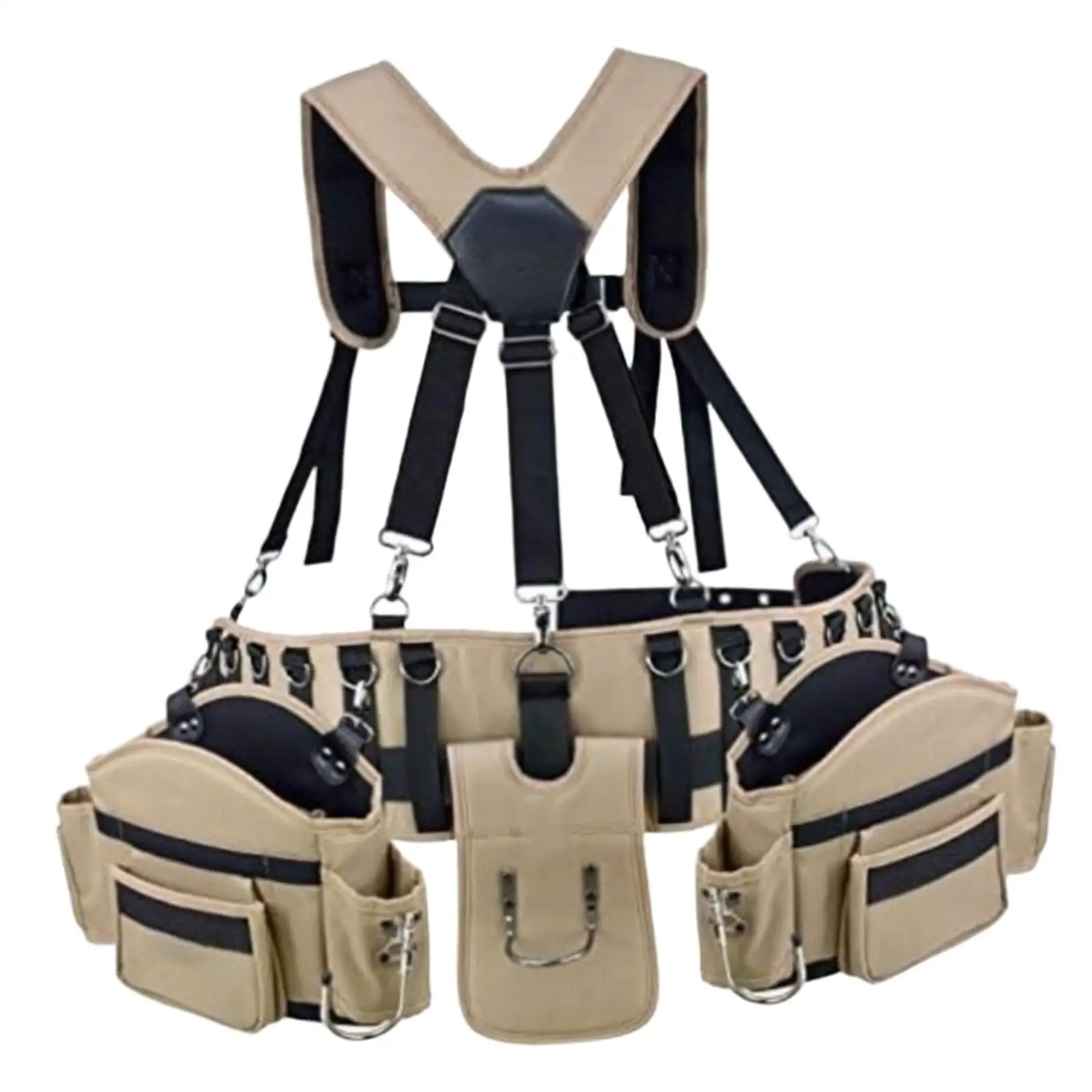 Tool Belt with Suspenders Portable Utility Belt Work Bag with Multi Pockets Adjustable for Florists Plumbing Family Woodworkings