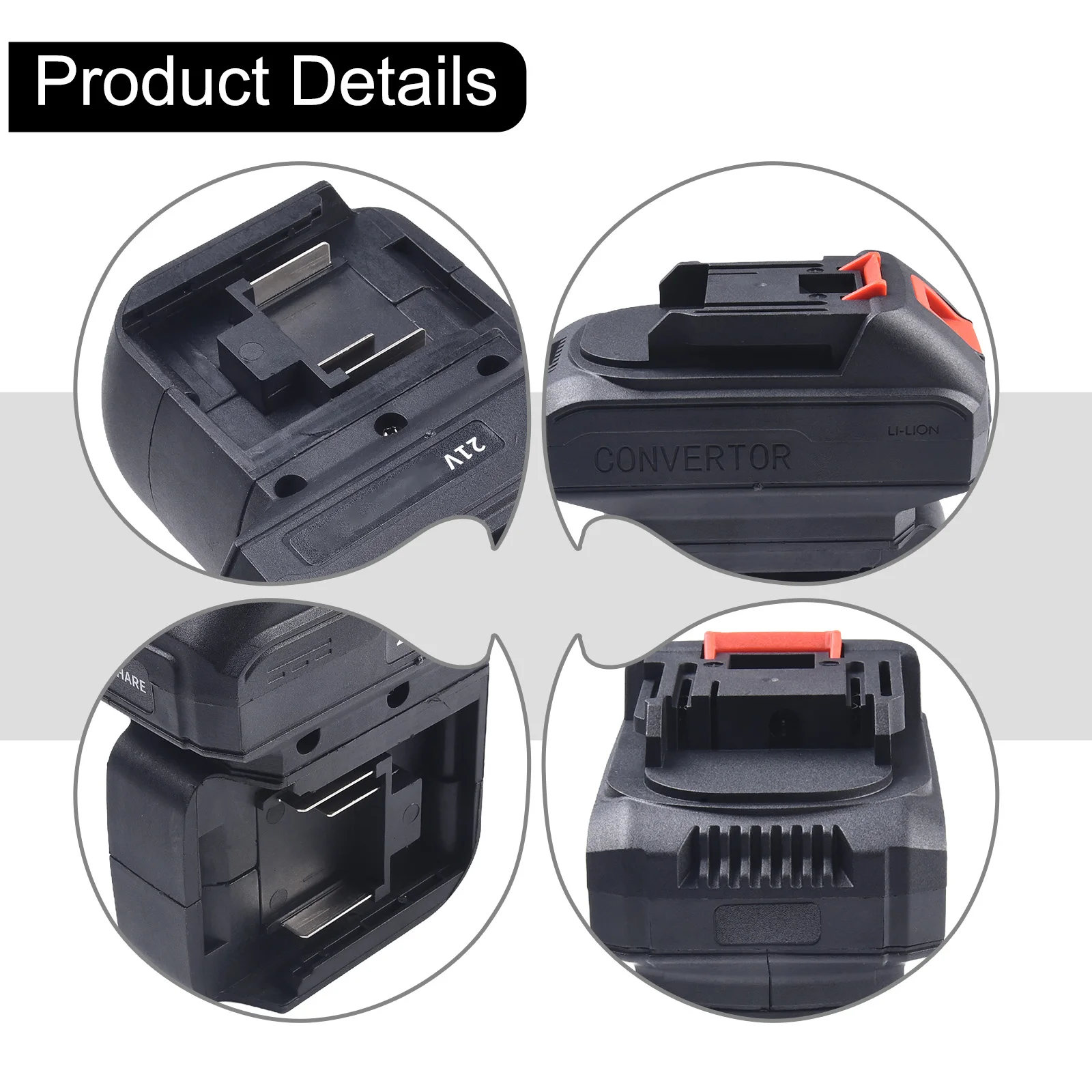 

Black Battery Adapter Converter for Dayi to For Mta Power Tools 1 to 2 Battery Adapter External Charger Compatible