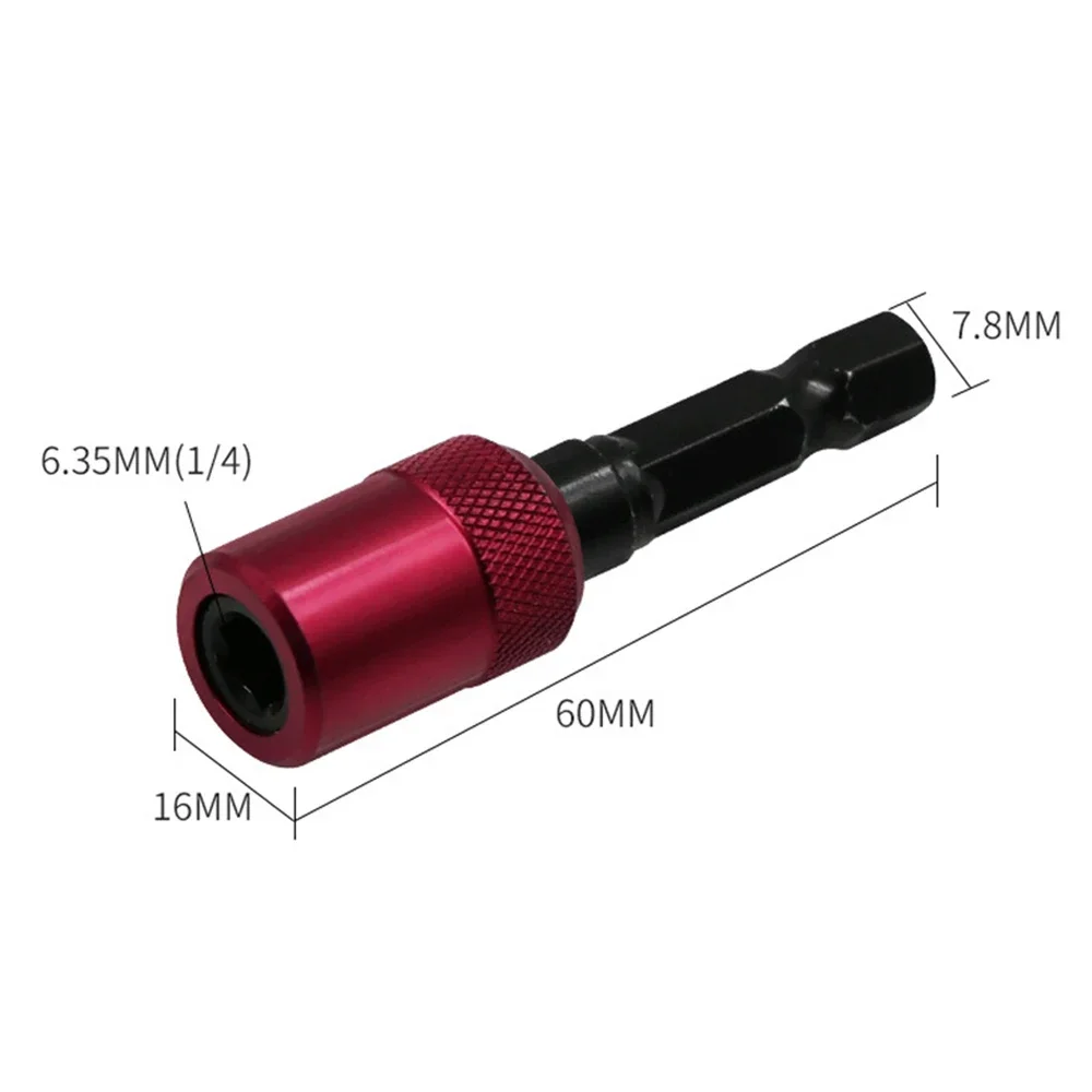 エクステンションバーホルダー、六角形のシャンク変換ビット、ハンドツール、ドライバービット、ビットガイド、60mmドライバービット