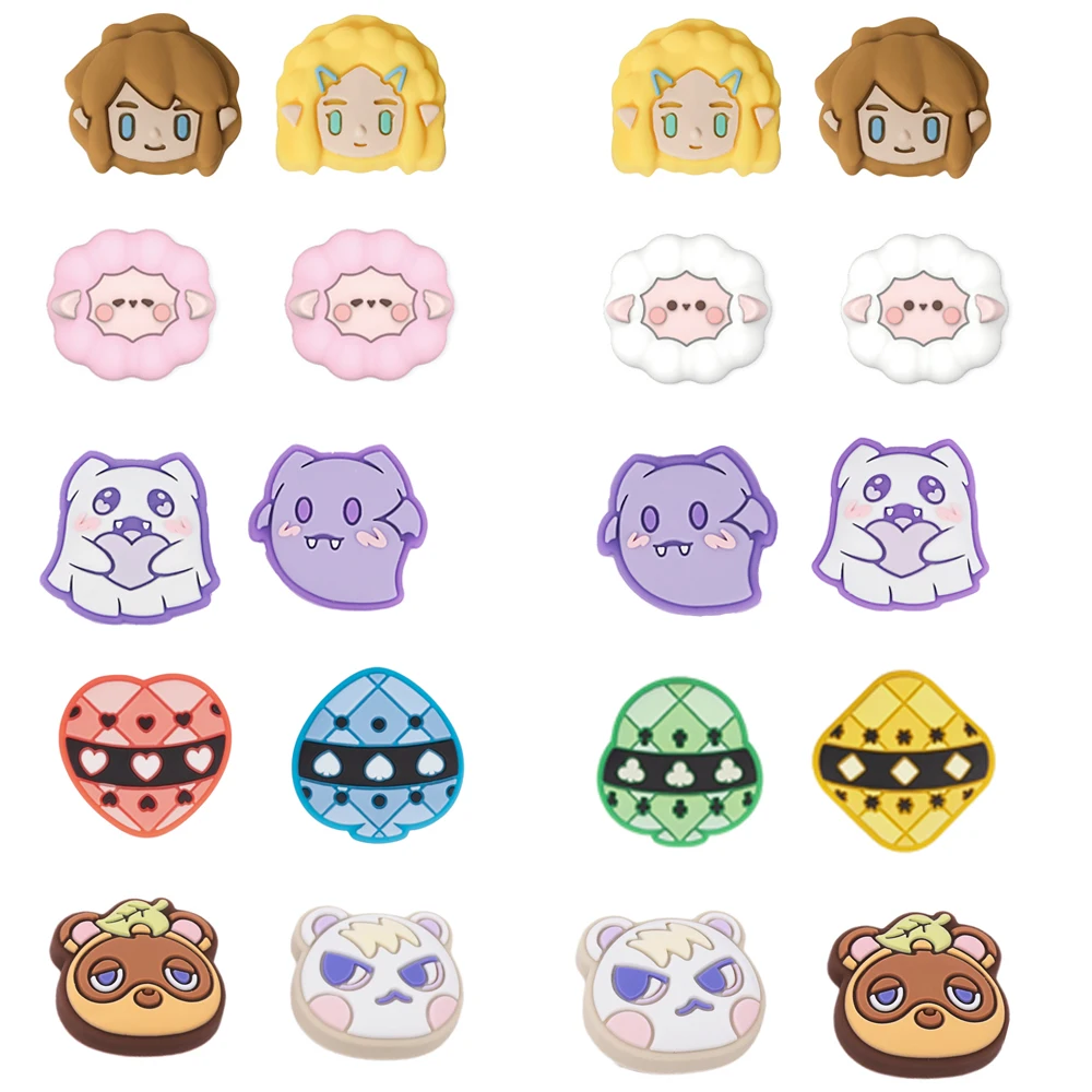 

Симпатичные колпачки для большого пальца, совместимые с Nintendo Switch/OLED/Lite, 4 шт. противоскользящие силиконовые колпачки для джойстика