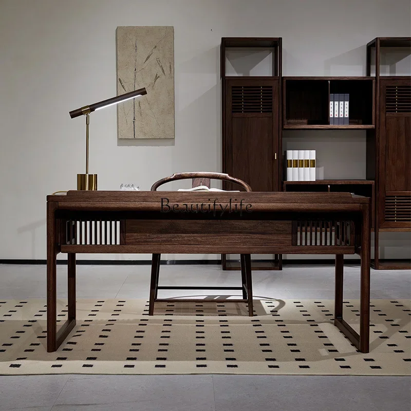 

ls 27Modern home ebony new Chinese desk simple high-end design desk