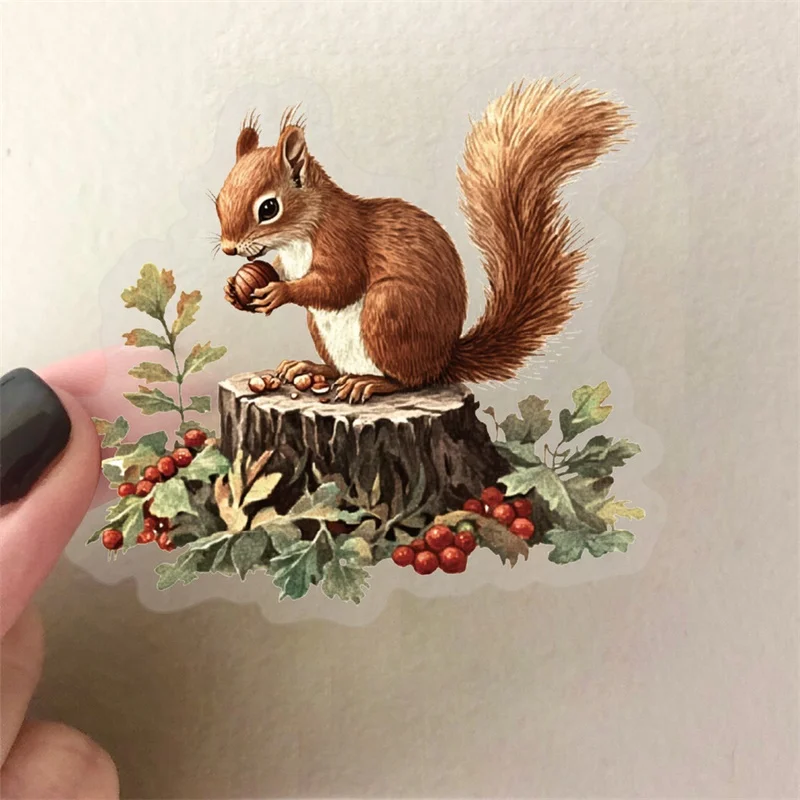 50PCS Cartoon Fruit Mushrooms PET Sticker Aesthetic Decoration Scrapbooking DIY Hand Accounting Stationery Supplies