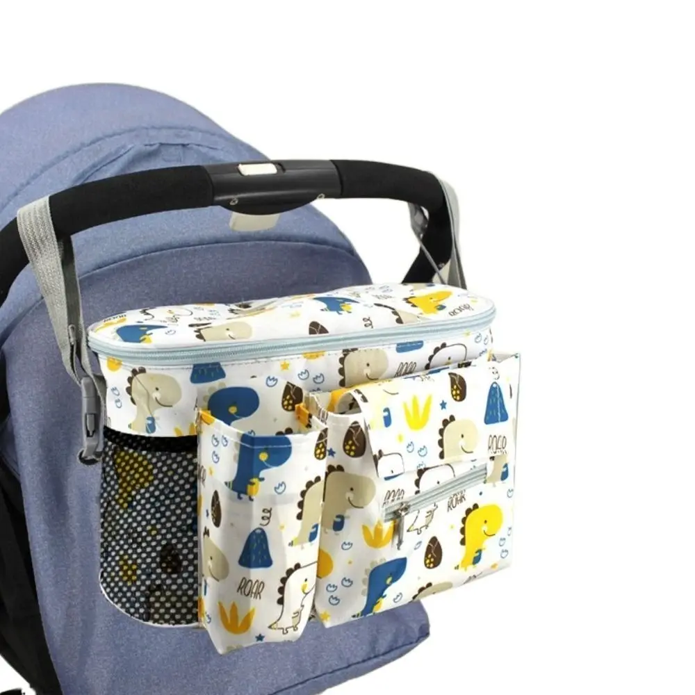 Oxford cloth Baby Stroller Bag Large Capacity Pram Buggy Cartoon Stroller Organizer Multi-functional Stroller Accessories