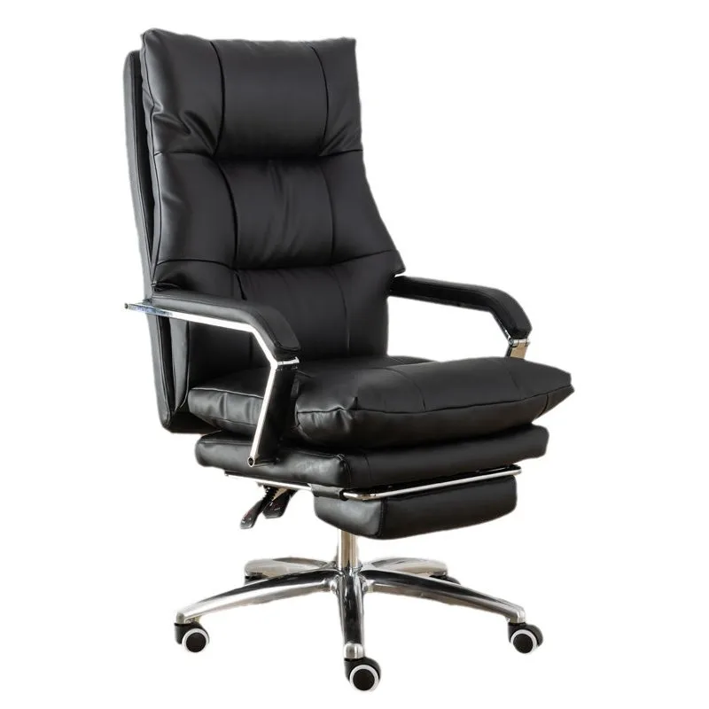 

Leather boss chair light luxury office chair ergonomic reclining computer chair home comfortable nap sofa seat