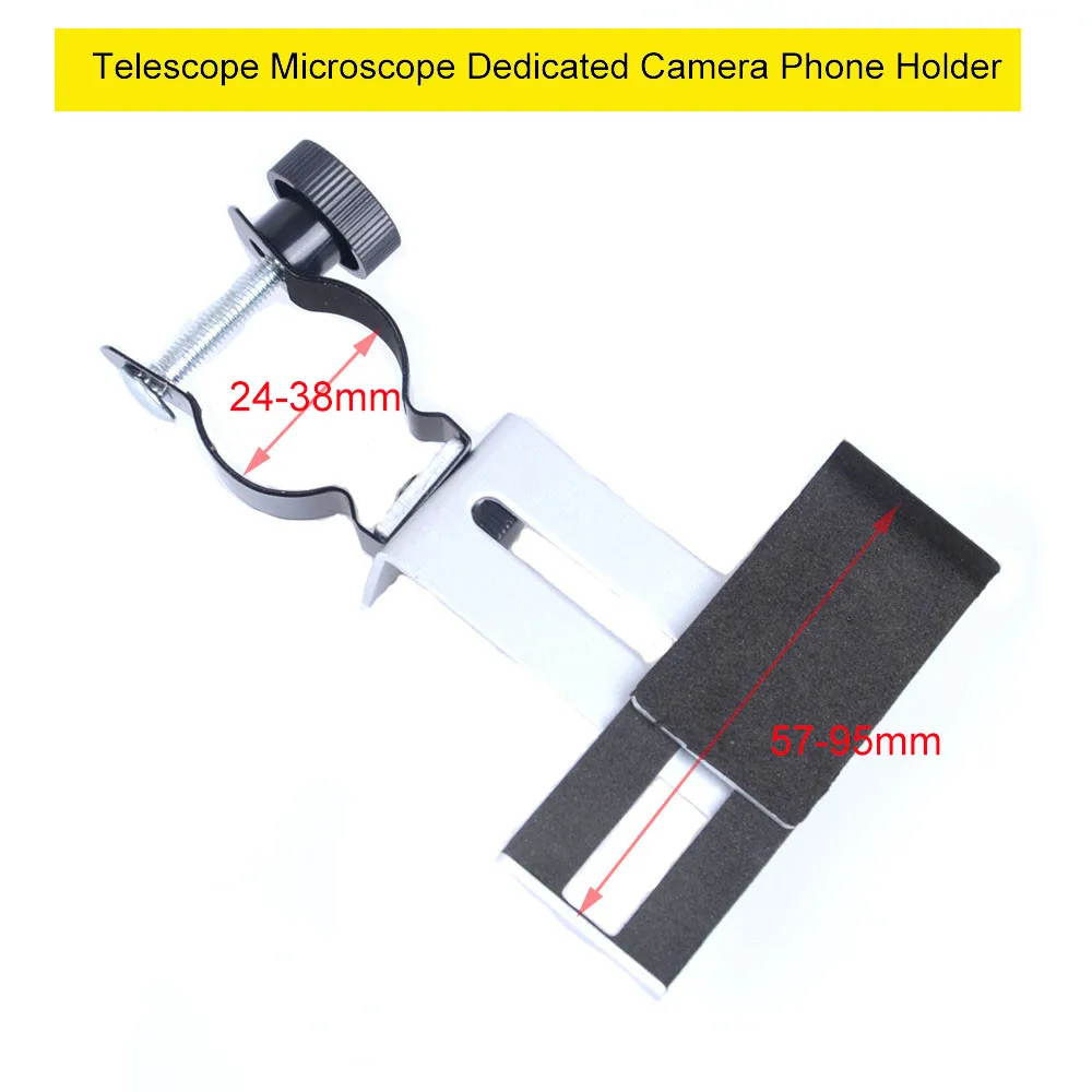 HSEAYM supporto per telefono con fotocamera supporto per fotografia telescopio oculare monoculare microscopio supporto universale supporto di piccolo calibro