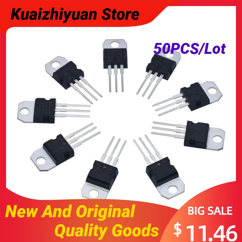 

50PCS/Lot New And Original L7805CV TO220 L7805 TO-220 L7806CV L7808CV L7809CV L7812CV L7815CV L7824CV L7905CV L7908CV L7909CV