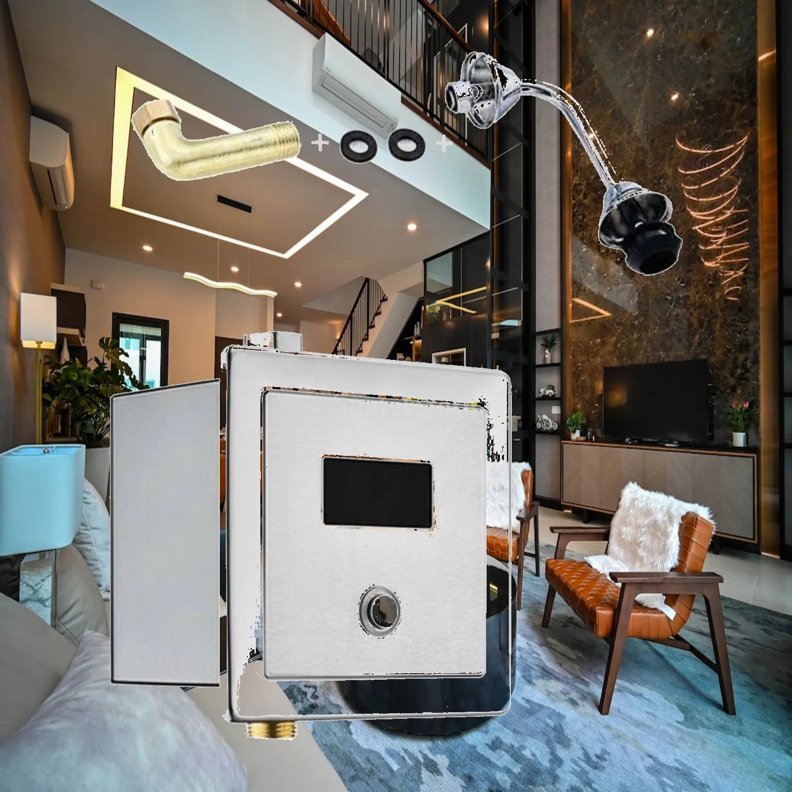 Automatic Urinal Flush Valve Infrared Touchless Sensor Stainless Steel Brass ABS Wall Mounted Water Saving Toilet Flush Button