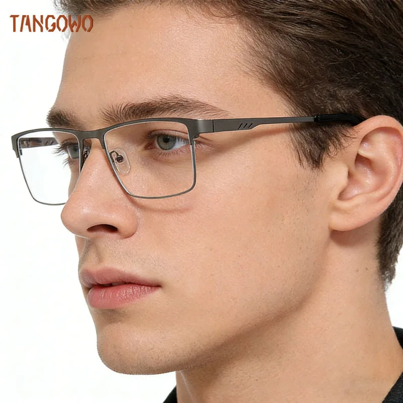 TANGOWO Eyeglass Glasses Man Style Men's Eyeglasses Men Eyepieces for Reading Glass Graduated Lenses to Read Eye-glasses -1 Plus