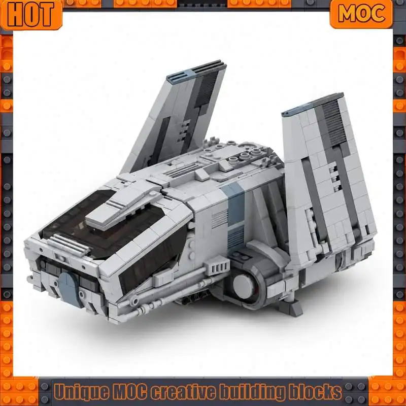 1309Parts Sci Fi Future Space Shuttle Spacecraft Model Building Blocks Kit Galaxy Battle Scene DIY Display Collection Toy Gift