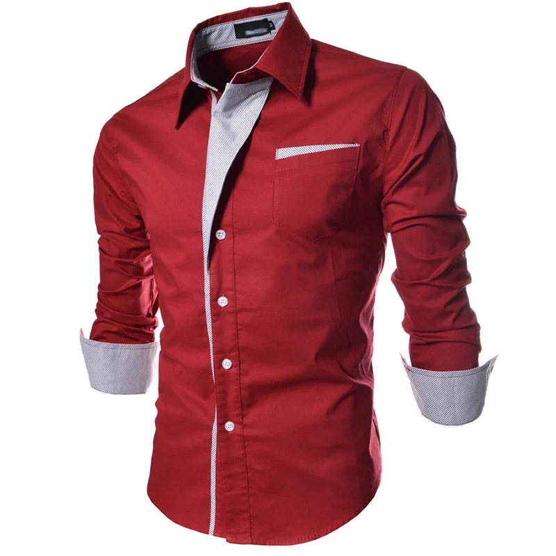 Camisas a rayas para hombre, Camisa ajustada de negocios de manga larga para hombre, ropa Social en blanco y negro, Camisa Masculina Vetement Homme 2024