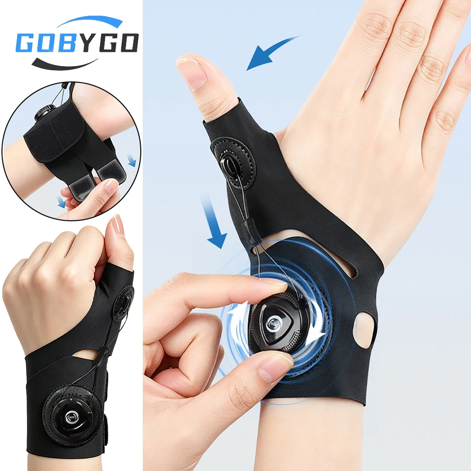 GOBYGO 1Pcs Thumb Wrist Guard Rotating Buckle Adjustment Strap Fixation And Compression Finger Joint Protection Finger Fixator