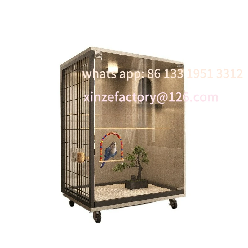 

Customizable yut parrot Xuanfeng solid wood home bird cage extra large model is now made transparent special luxury bird cage