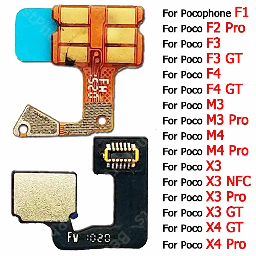 For Poco F2 F3 F4 GT M3 M4 5G X3 NFC X4 Pro Pocophone F1 FlashLight Distance Spare Parts Ambient Proximity Sensor