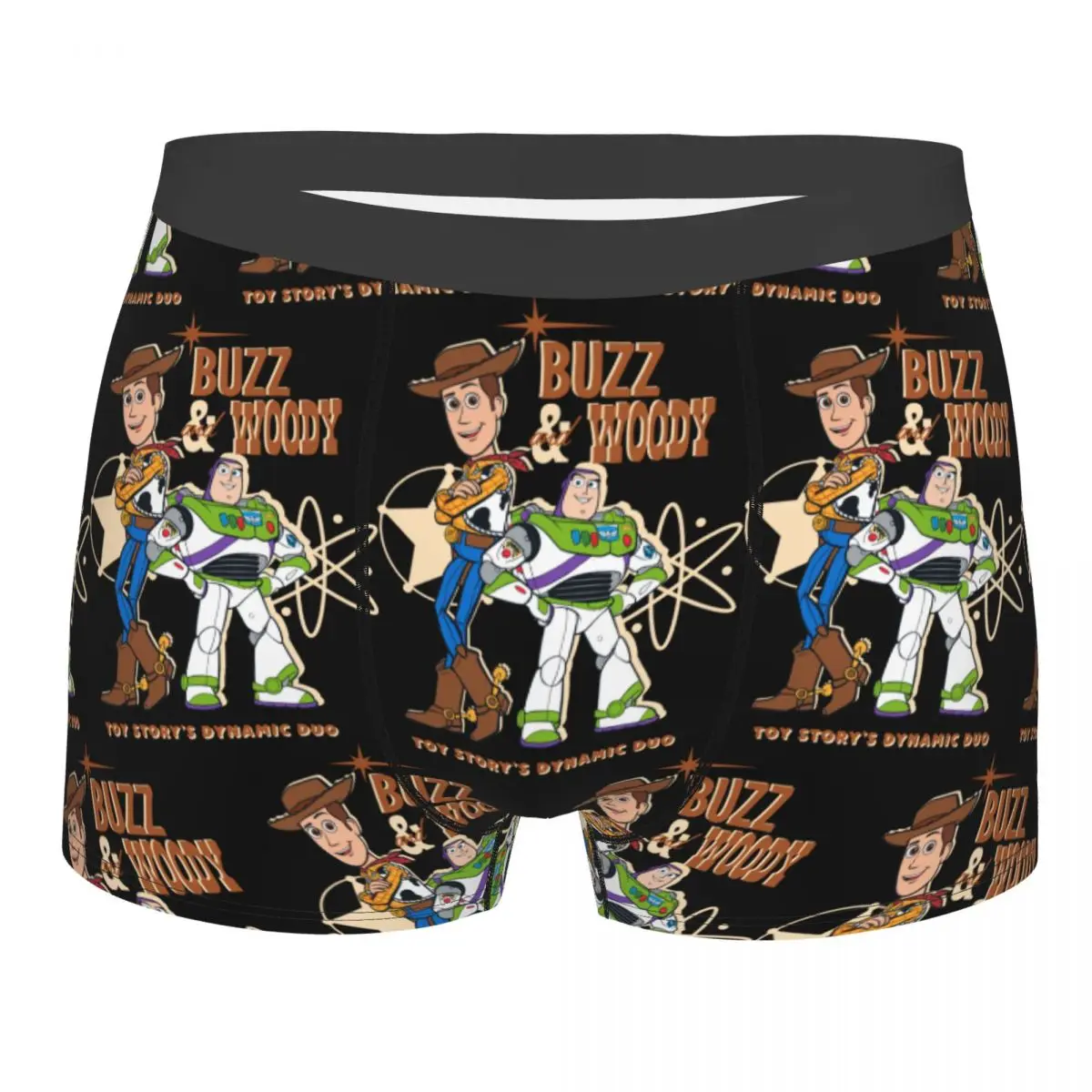 Men Toy Story Buzz Woody Dynamic Duo Boxer Shorts Panties Soft Underwear Male Sexy Plus Size Long Underpants