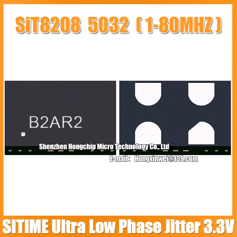 (5PCS) SIT8208AI 1M 1MHZ 1.000MHZ 5032 Active Silicone Oscillator Low Jitter 3.3V 10PPM LVCMOS SITIME 5.0X3.2MM