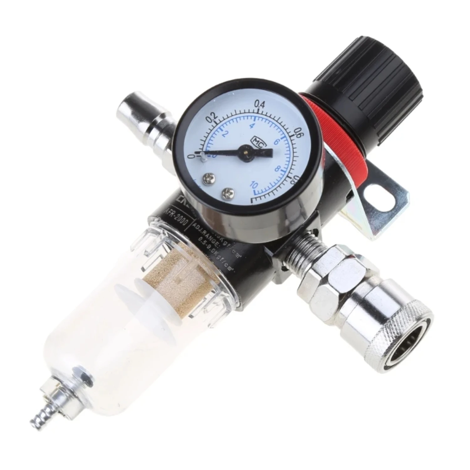 

PT1/2" Pressure Compressed Air Filter Regulator Water Oil Trap Separator with Gauge Manual Drain Accurate Reading Table