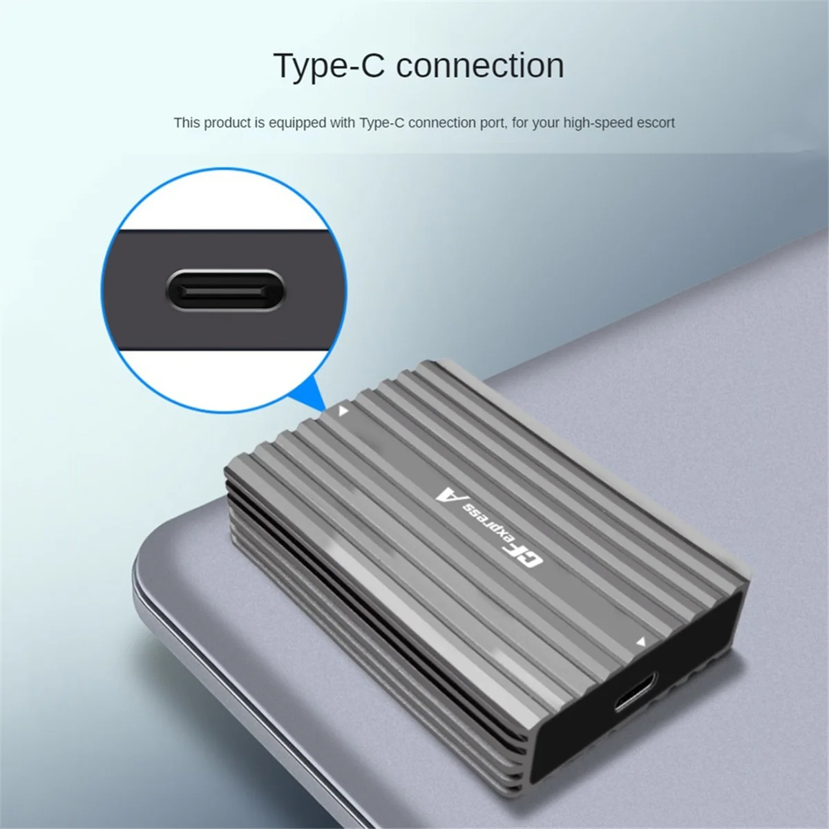 جديد محمول من النوع C إلى CFexpress B CFexpress قارئ A بدون محرك CFexpress Tyep B قارئ بطاقات CFexpress Tyep A قارئ بطاقات