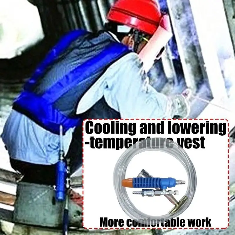 

Air Compressors Cooling Vest Convenient for Outdoor Heat Work With Dust Filter and Adjustable Waistband Daily Use