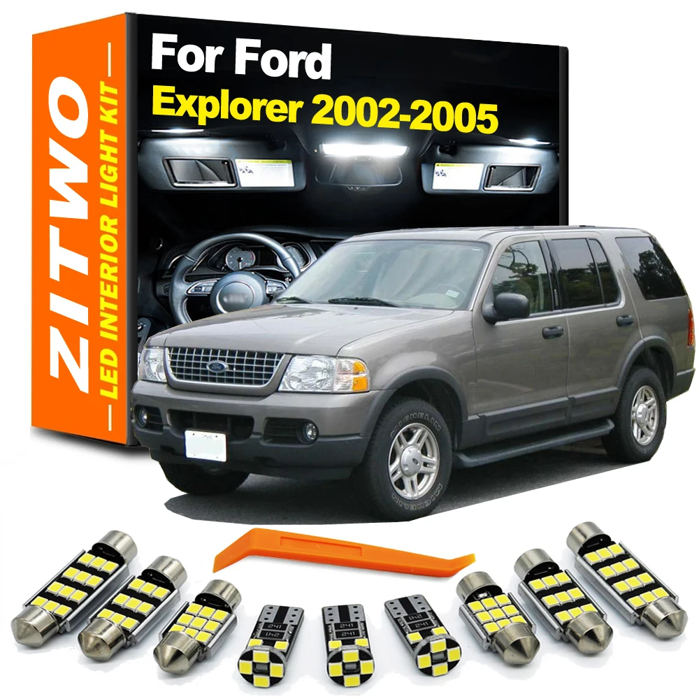 

ZITWO 15 шт. Canbus No Error светодиодный комплект внутреннего освещения для Ford Explorer 2002 2003 2004 2005, автомобильная лампа с куполом для чтения карт, лампа багажника