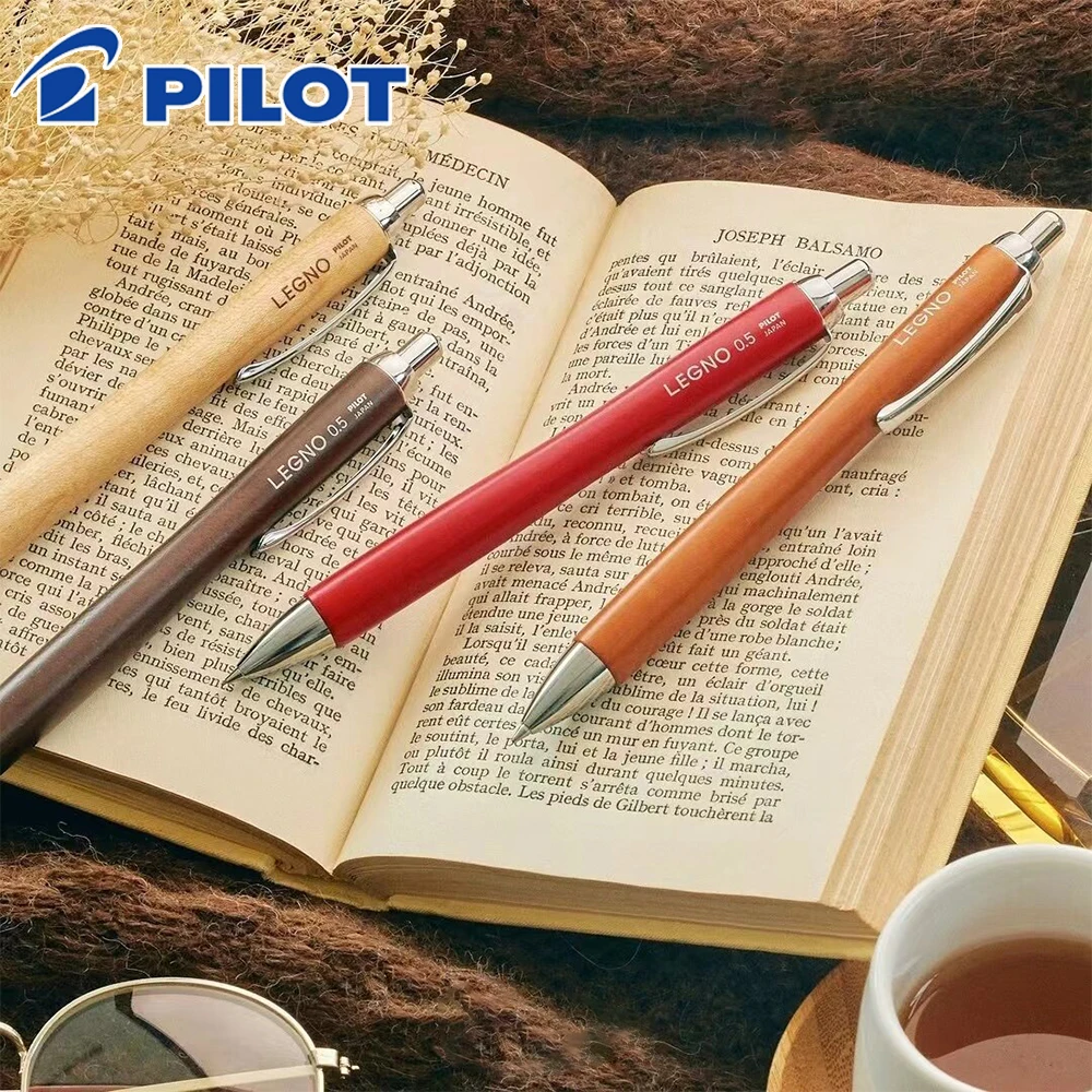 1pcs Japanese PILOT Mechanical Pencil LEGNO Wooden Pole 0.5mm Automatic Pencil HLE-1SK School Office Supplies
