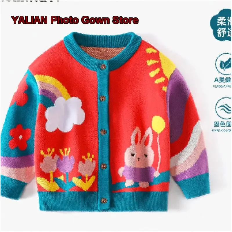 Girls Knit Top Kids Comfortable Outwear Toddler Little Kids Spring