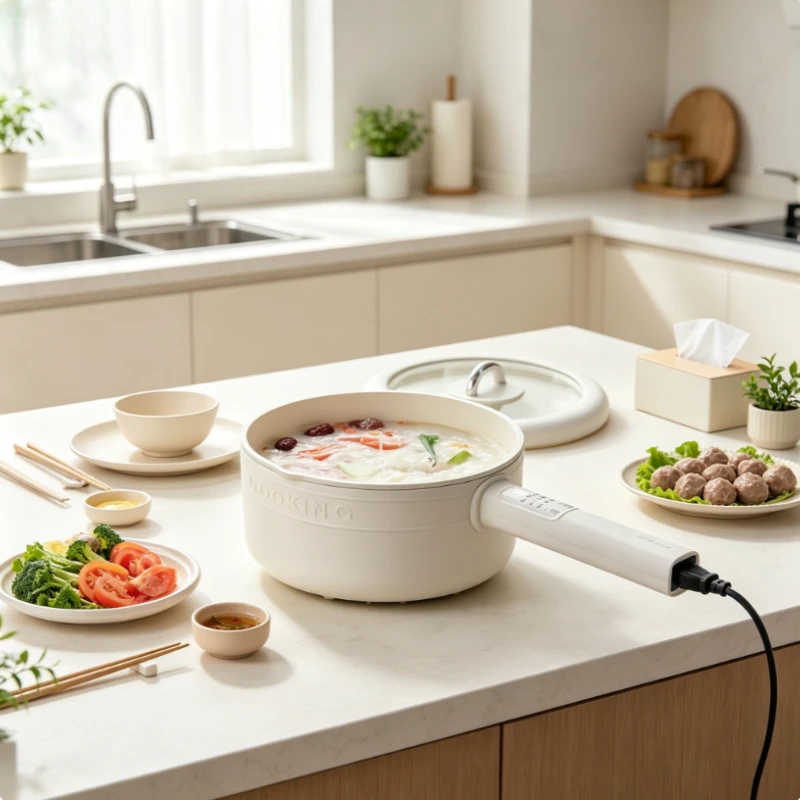 3L Multifunction Electric Cooker Hot Pot Steamer Baby Food Pot High Power All in One Home Dormitory Daily Cooking Use 멀티 전기 냄비