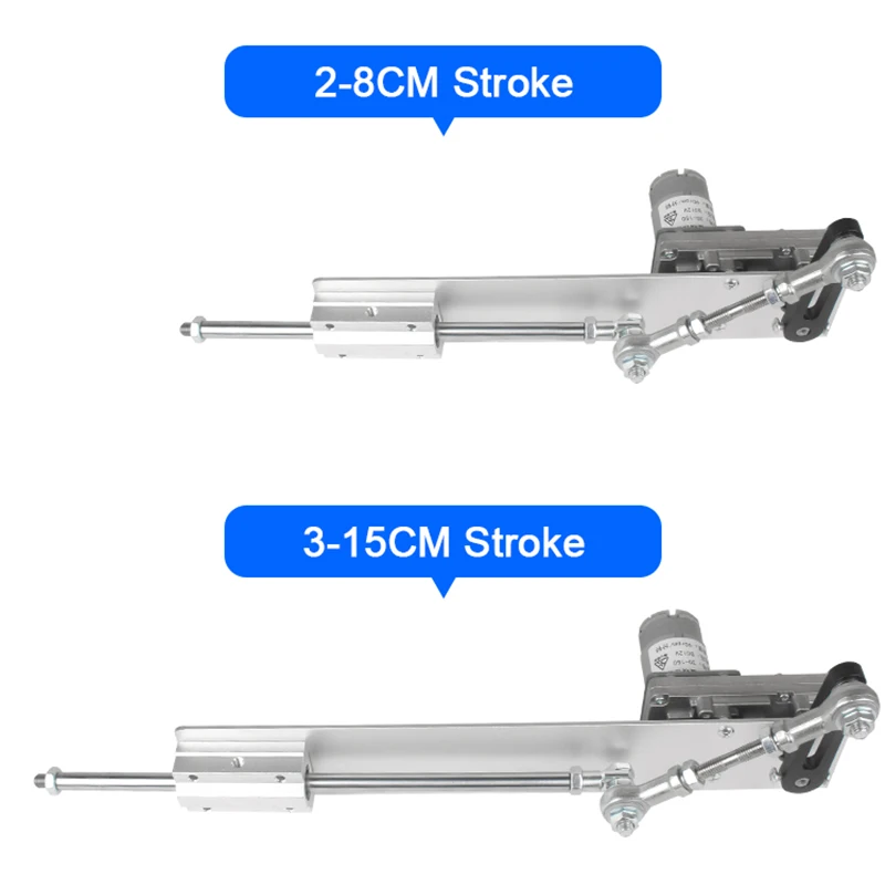 Telescopic Linear Actuator Motor with Suction Cup 3XLR Connector DC 24V 6-20CM/3-15CM/2-8CM Stroke Adjustable 100V-240V