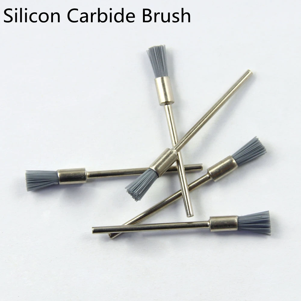 

#05SiC05# 5pcs/pack Dental Polishing Brush Elastic Polyamide Fiber Impregnated With Silicon Carbide Dentistry Lab Rotary Tool