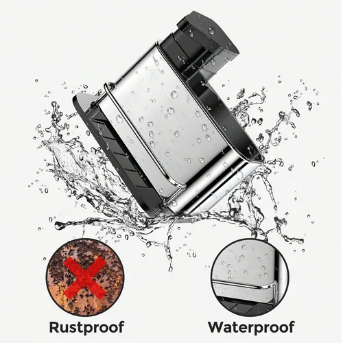 Imagen 2 del producto Dispensador de jabón de vajilla de acero inoxidable 3 en 1, soporte para esponja, escurridor organizador de fregadero, adecuado para fregaderos de cocina