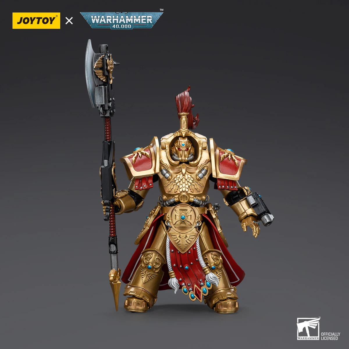 

[IN STOCK] 1/18 Joytoy Warhammer 40K Adeptus Custodes Allarus Custodian with Castellan Axe Action Figure Model Toy