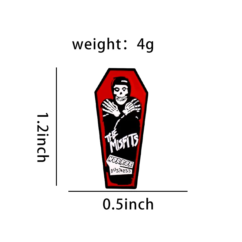 Rock Punk Enamel Pin Music Club Brooch Horror Badge Metal Backpack Sweater Custom Accessories for Fans Friends Jewelry Wholesale image 2