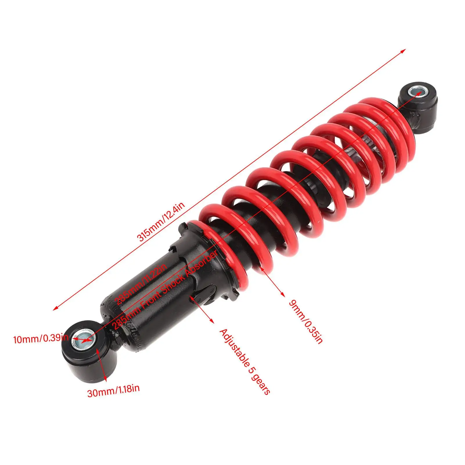 Strut Shock Improved Comfort Front Shock Absorber 285mm for 5 cc To for 5 cc Pit Dirt Bike