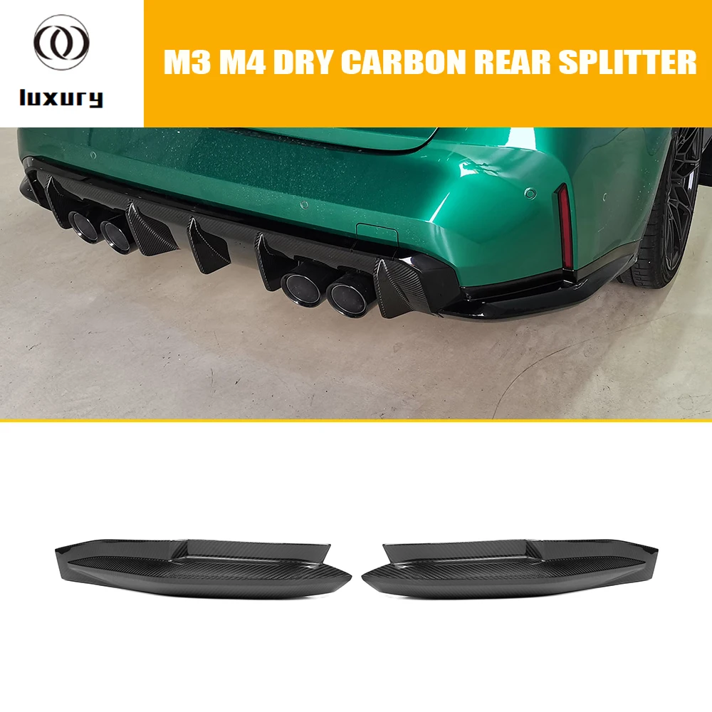 

OEM Style Real Dry Carbon Rear Side Bumper Splitter Cover Trim for BMW G80 G82 G83 M3 M4 2020UP