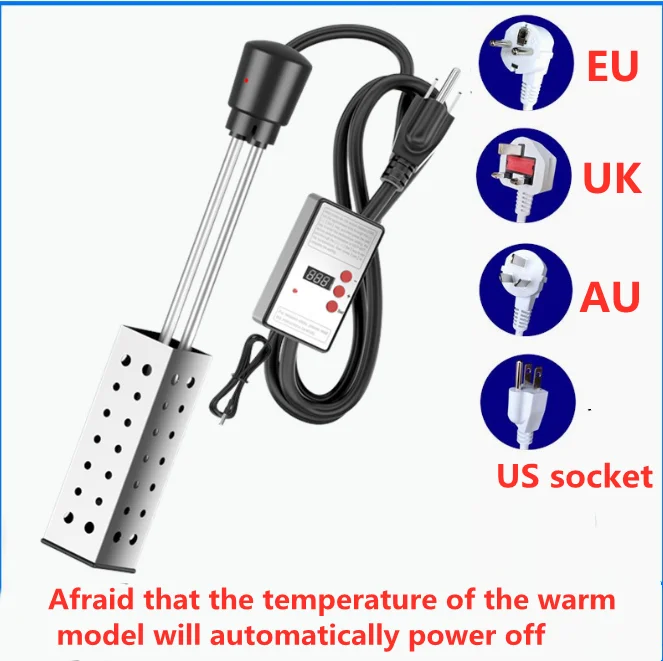 Constant temperature heating fast Australia/EU/UK plug 1500W heater 110-125v voltage heating rod electric heating tube