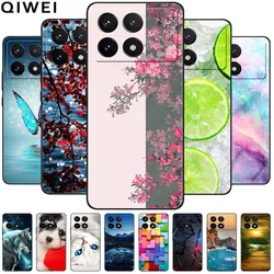 Phone Cases For Poco X6 / X6 Pro 5G Case Shockproof Silicone Soft TPU Coques for Xiaomi Poco X6Pro Black Bumper Cover X 6 PocoX6