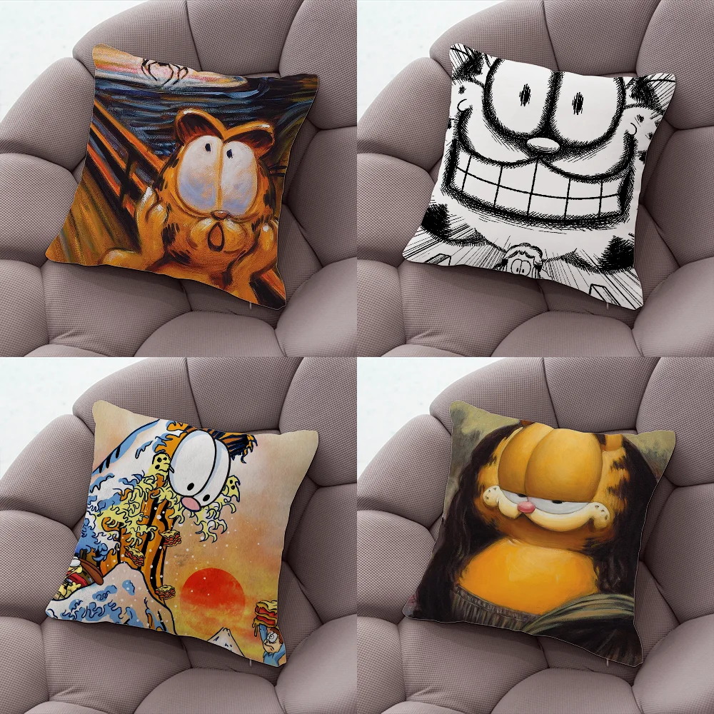 Cute G-GarfieldS Cat  Pillow Case Pillow Case Living Room Sofa Cushion Cover Suitable For Home Bedroom Room Decoration