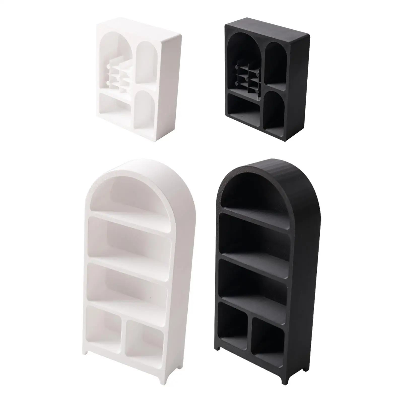 Dollhouse Miniature Bookshelf 1 12 Scale PETG Bookcase Storage Cabinet for DIY Dollhouse Furniture Accessories