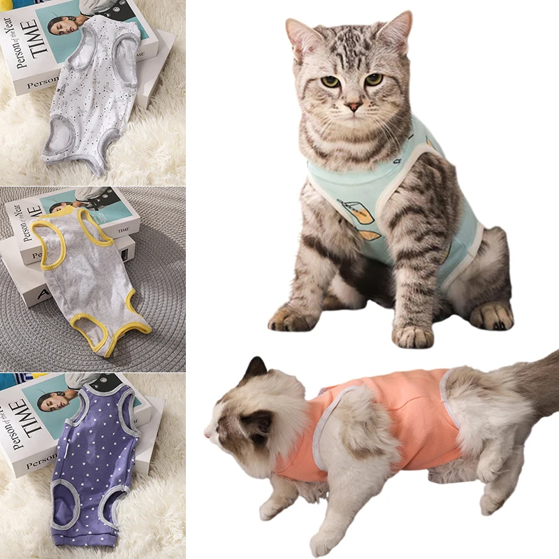 Kitten Recovery Suits Puppy Pet Vest Cat Anti-Licking Surgery Recovery Clothes Breathable Pet Care Jumpsuit Dogs Supplies