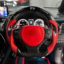 Customized  Perforated Leather 100% Carbon Fiber Steering Wheel Fit For Lexus Is / RCF 2013-2022 LED RPM Sport Racing Wheel