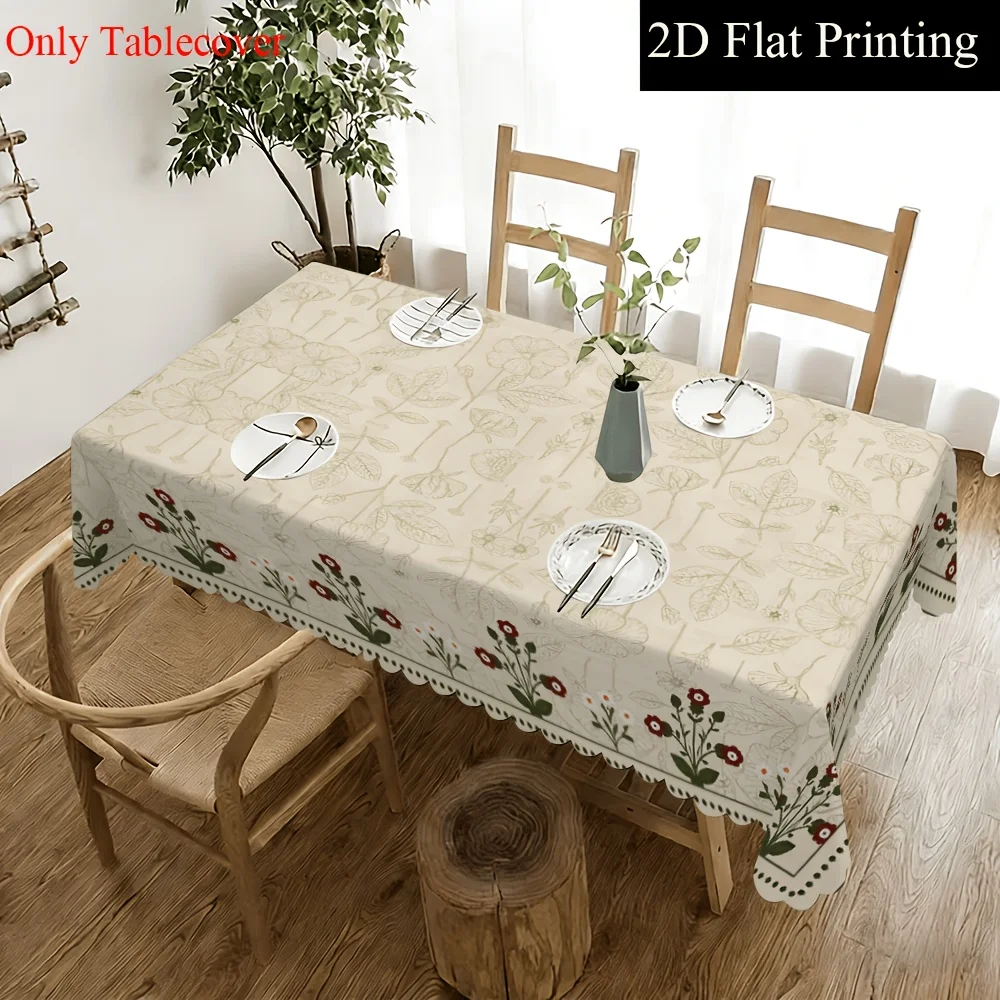 2D planar fan-shaped lace edge tablecloth, elegant and retro garden floral border decoration for table cover.zyc