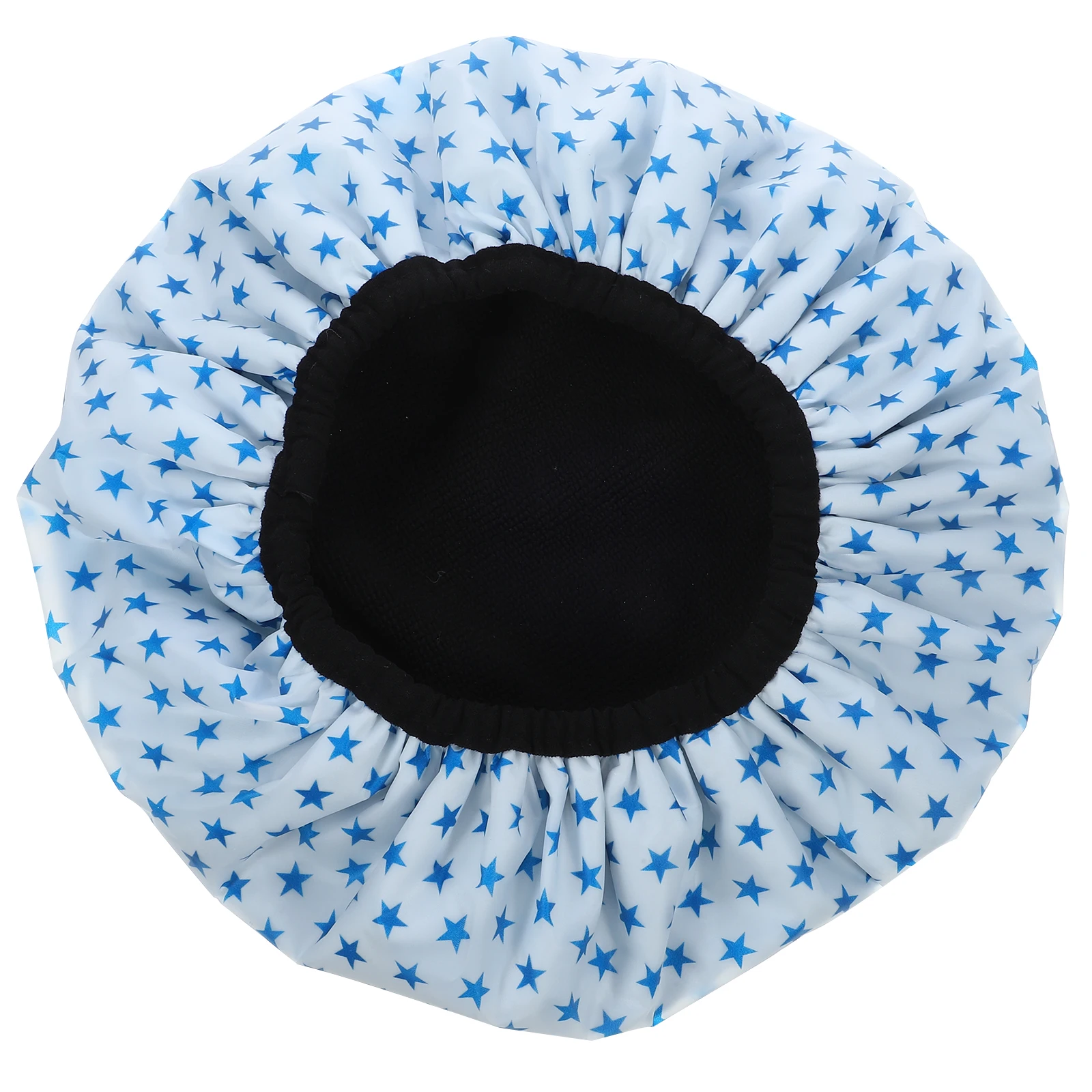 

Waterproof Bath Cap Women 3in1 Shower Hat Reusable Long Hair Triple Layer PEVA Microfiber Dry Bathing Red Heart Pattern