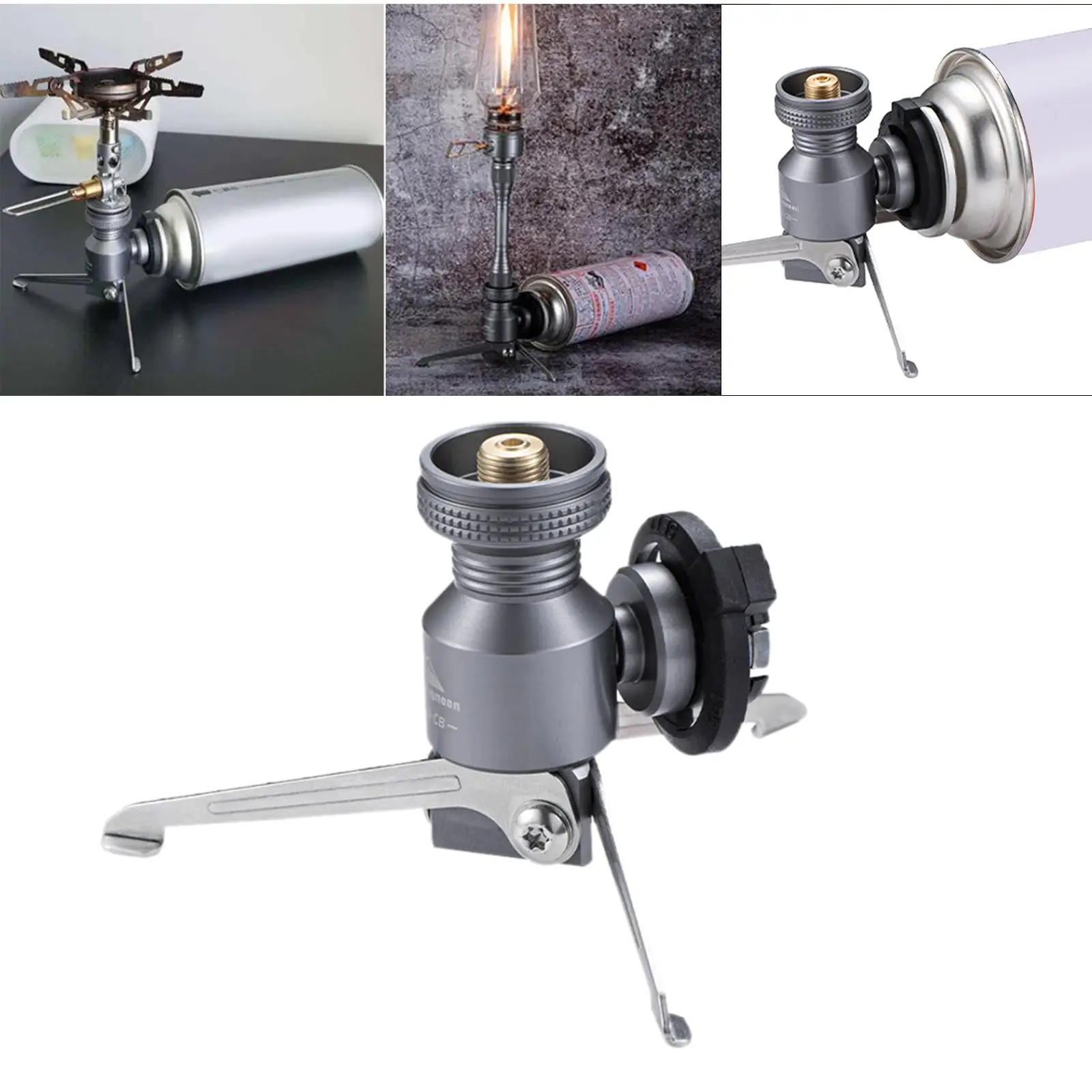 Ultralight Gas Canister Adapter Convert Tripod Stove Connector Picnic